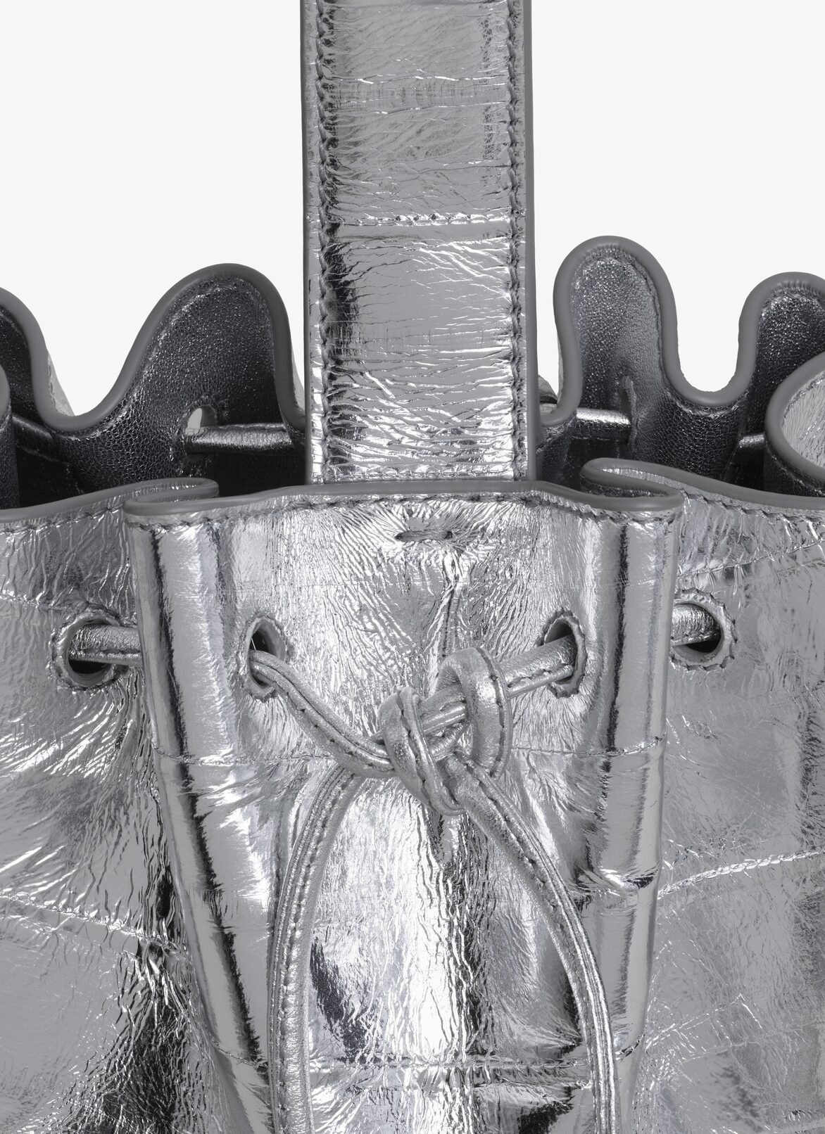 ROSE MARIE BAG IN CALFSKIN ALAÏA SILVER ROSE MARIE BAG IN CALFSKIN